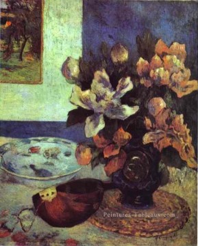 Nature morte à la mandoline postimpressionnisme fleur Paul Gauguin Peinture à l'huile